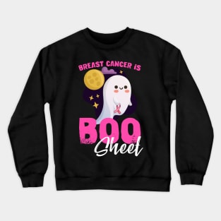 Breast Cancer is Boo Sheet Funny Halloween Cancer Awareness Crewneck Sweatshirt